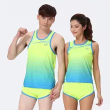 Спортивный костюм для мужчин и женщин на открытом воздухе, набор для занятий бегом, дышащий тренировочный костюм, форма для марафона, в настоящее время доступна