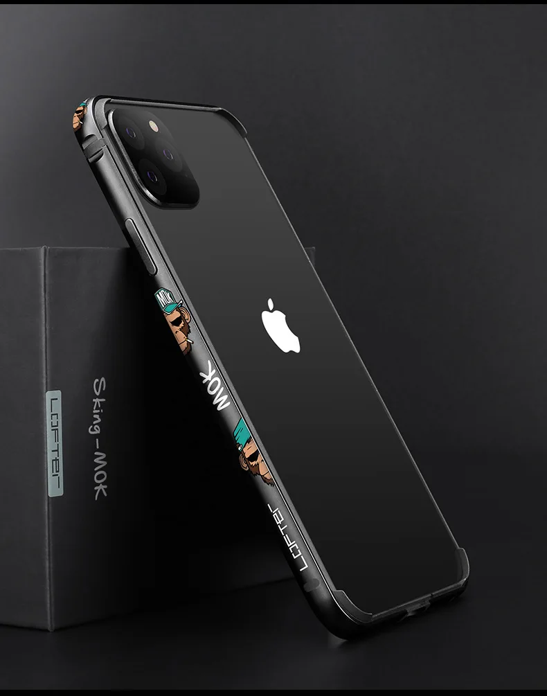 Классный металлический бампер для телефона для iPhone 11 Pro, чехол для телефона s для iPhone 11 Pro Max 11, чехол с мультяшным рисунком, алюминиевая силиконовая рамка, чехол