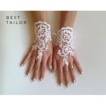 Кружевные свадебные перчатки аксессуары для свадьбы свадебные перчатки без пальцев галстук на запястье Gant Femme свадебные аксессуары