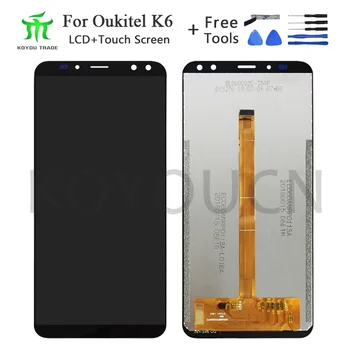 

6inch For Oukitel K6 LCD Display+Touch Screen 100% Tested LCD Digitizer Glass Replacement For lcds K6 display phone