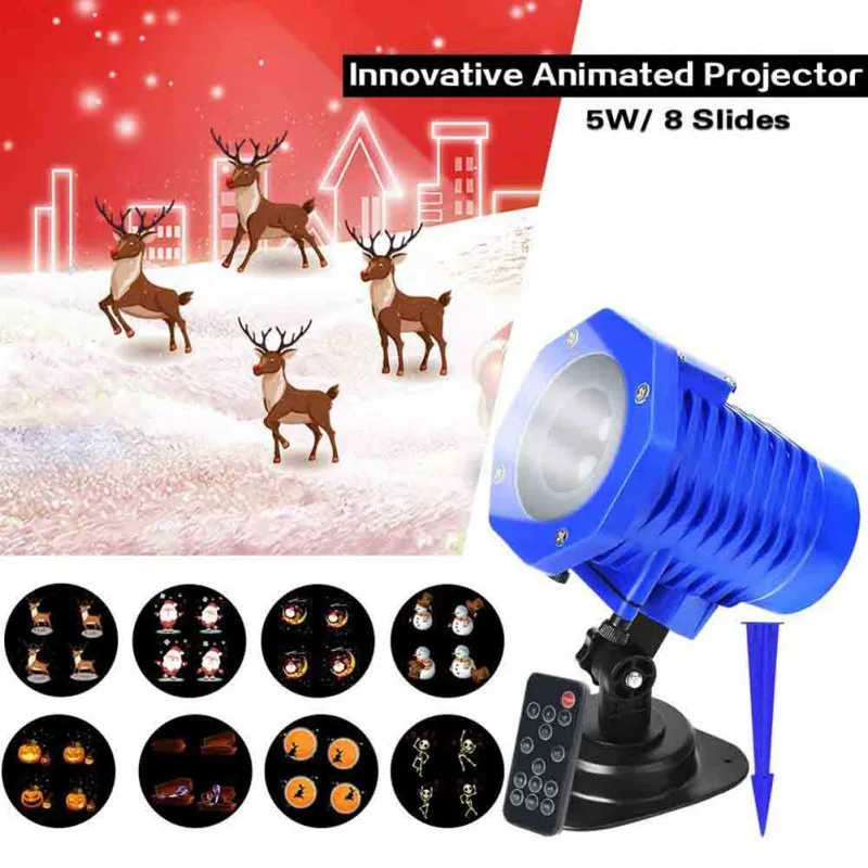 

2019 LED Lamp Animated Projector Lamp Outdoor Yard Landscape Night Light Lawn Garden Decoration