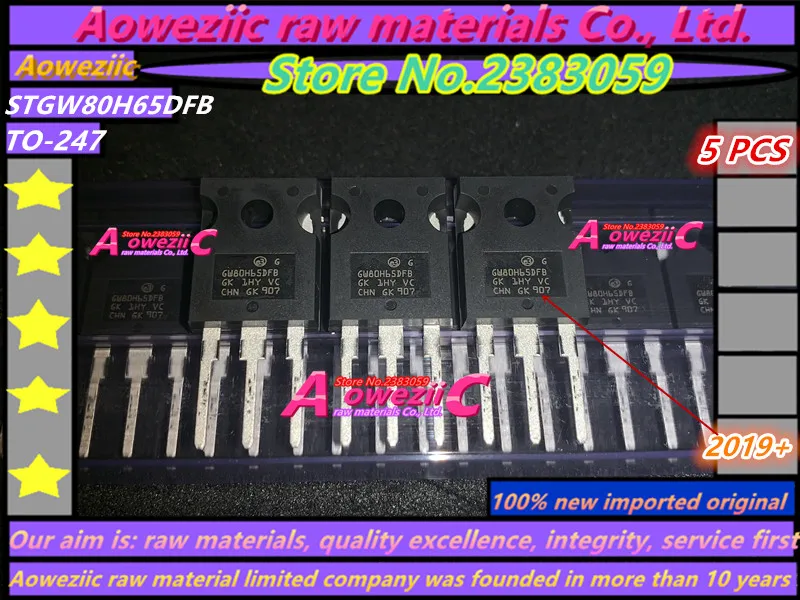 Aoweziic 2017 + 5 шт 100% новая импортная оригинальная STGW80H65DFB GW80H65DFB к-247 IGBT с изолированным затвором биполярные транзисторы 650 В 85A