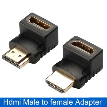 

Basix HDMI Male to Female Cable Adapter Converter Angle 90 degree HDMI Adapter Transfer head Socket for Hdmi Adapter