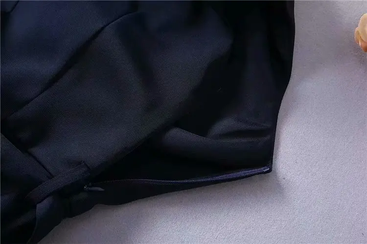 HIGH STREET Новая мода дизайнерский комбинезон женский элегантный с v-образным вырезом темно-синий без рукавов с поясом комбинезон на кнопках комбинезон