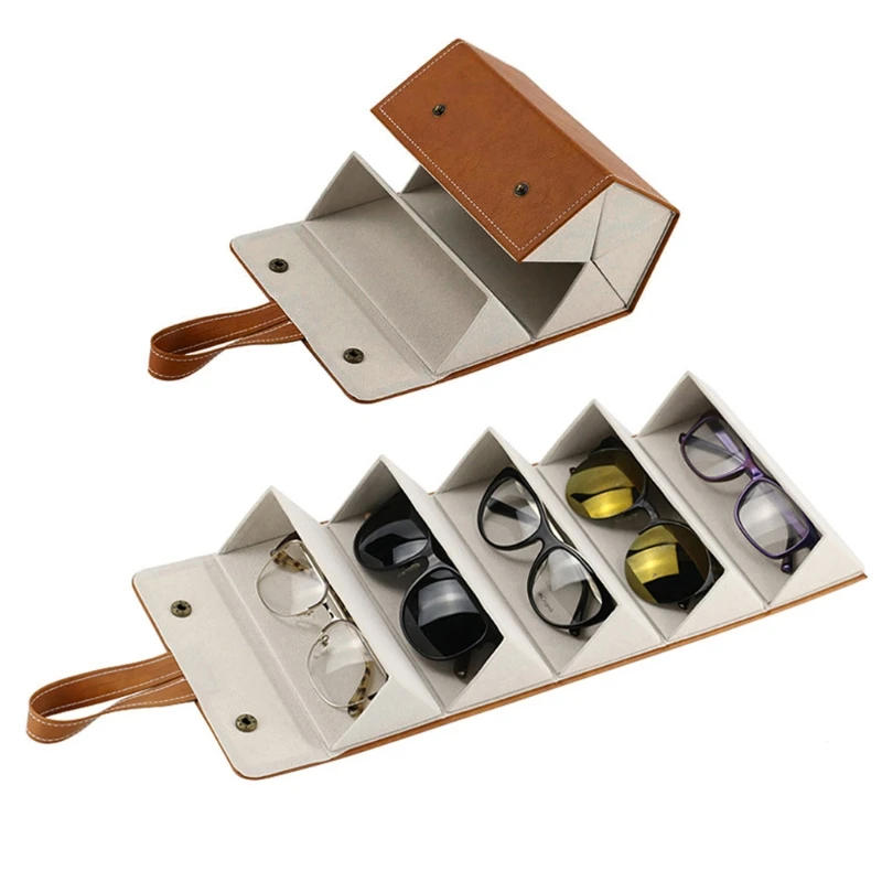 Sunglasses Organizer 5 Slots Travel Glasses Case