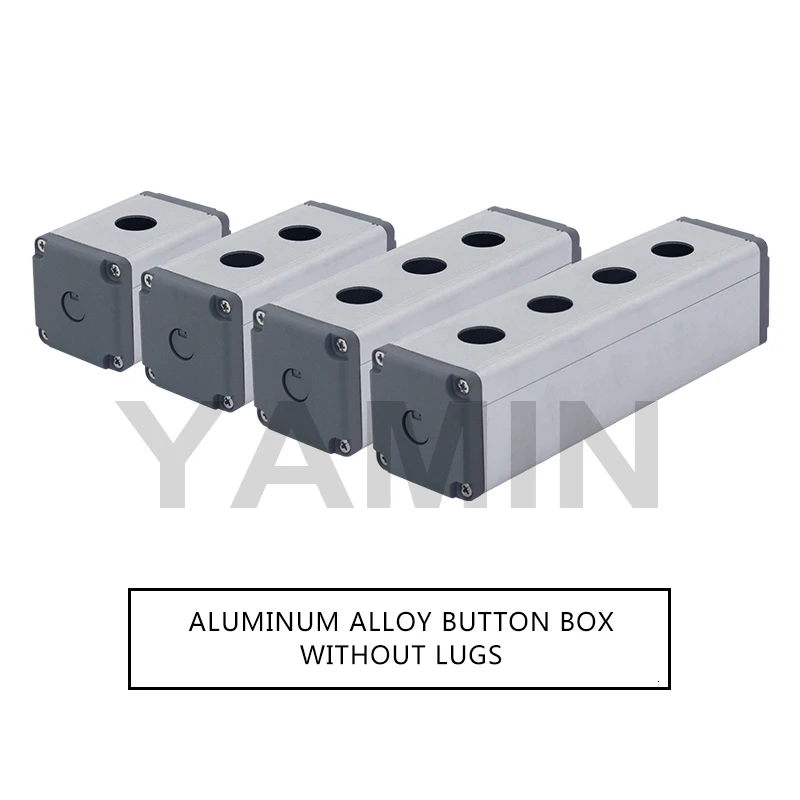 16/19/22mm Aluminium Alloy Protective Box For Metal Push Button Switch IP67 Waterproof Industrial 12/3/4 Holes Single Row