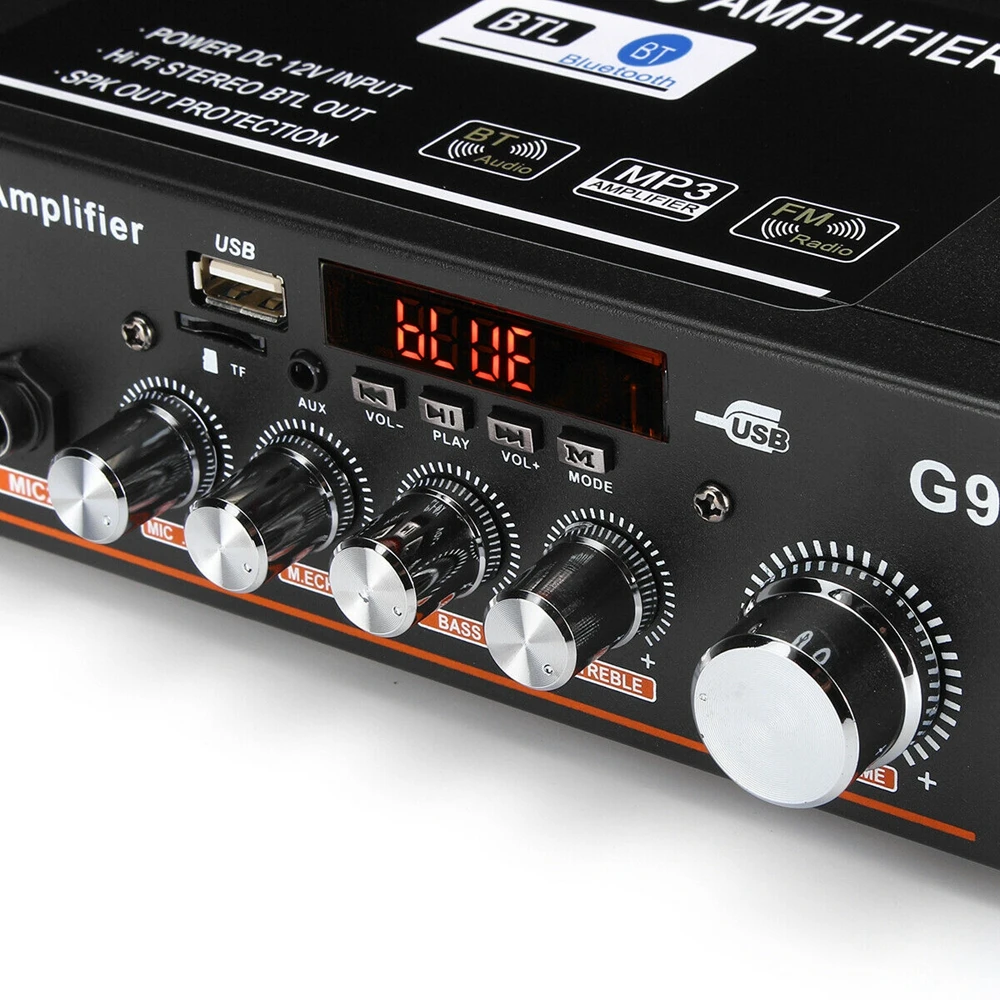 12 В/220 В/110 В 360 Вт Bluetooth стерео мини Amplificador аудио усилитель мощности FM SD HIFI 2CH AMP аудио музыкальный плеер для автомобиля дома
