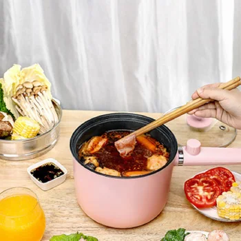 

220V Multi-Function Electric Skillet Cooking Non-Stick Cooking Porridge Hot Pot Instant Noodle Pot