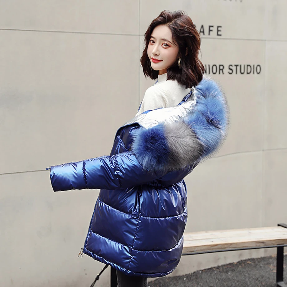 women's Parker Coat winter warm Slim hooded fur collar waterproof thick warmWinter Coat jacket