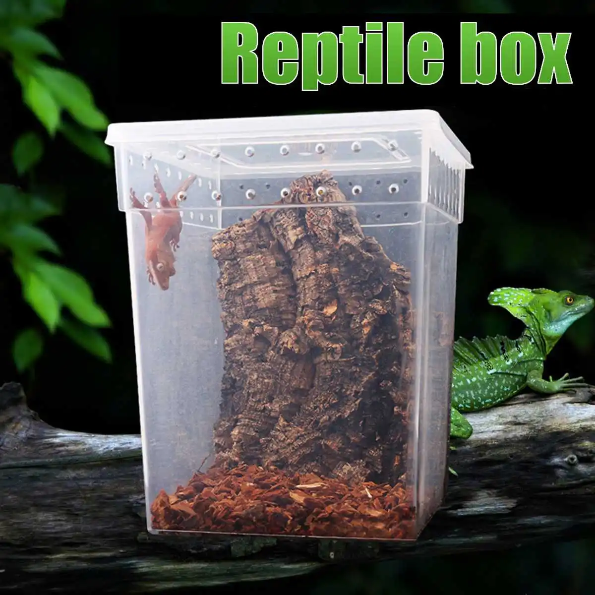 

Transparent Plastic Box Insect Reptile Lizard Cage Breeding Cage Feeding Tub Turtle Tank Reptile Feeding Hatching Container