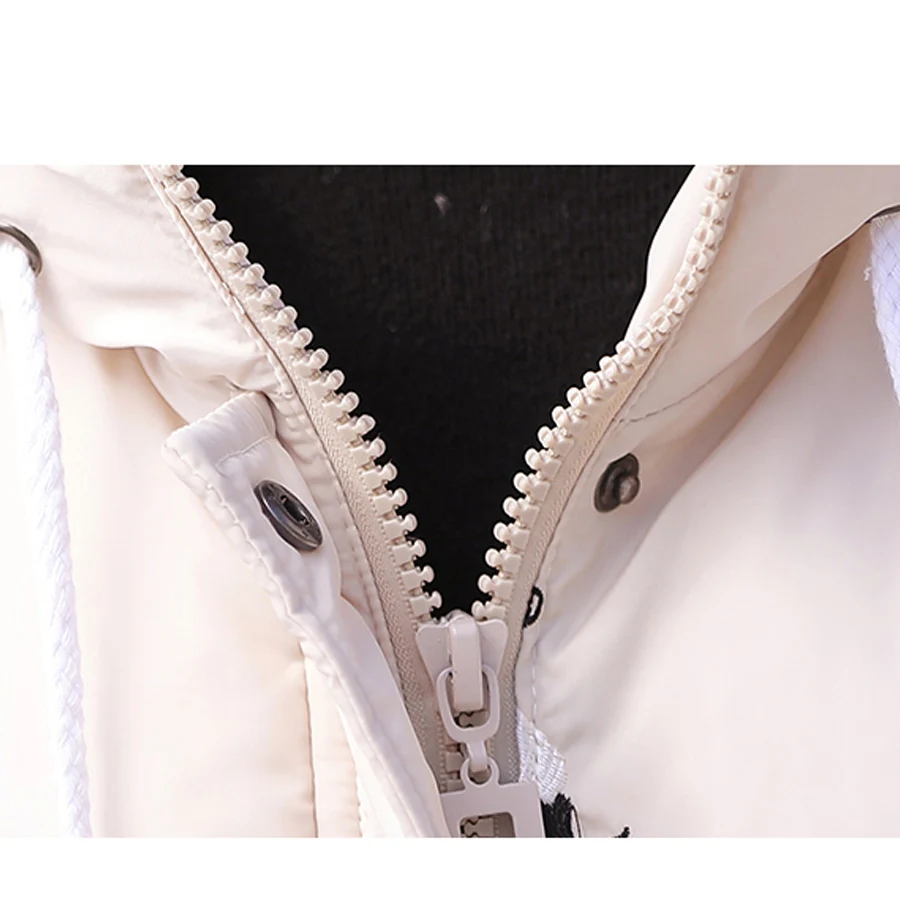 Женский жилет осенне зимняя парка с хлопковой подкладкой капюшоном на молнии