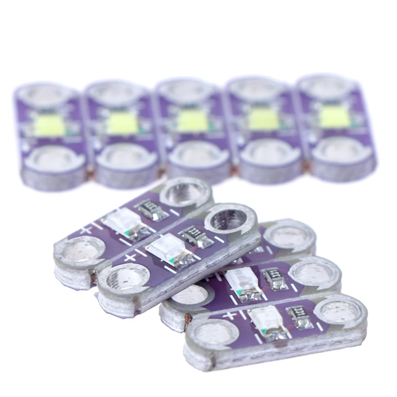 

5PCS/Lot LilyPad LED Assortment With Red/Blue/Green/Yellow/White For Arduino IDS LilyPad LED Module 3V-5V 40MA