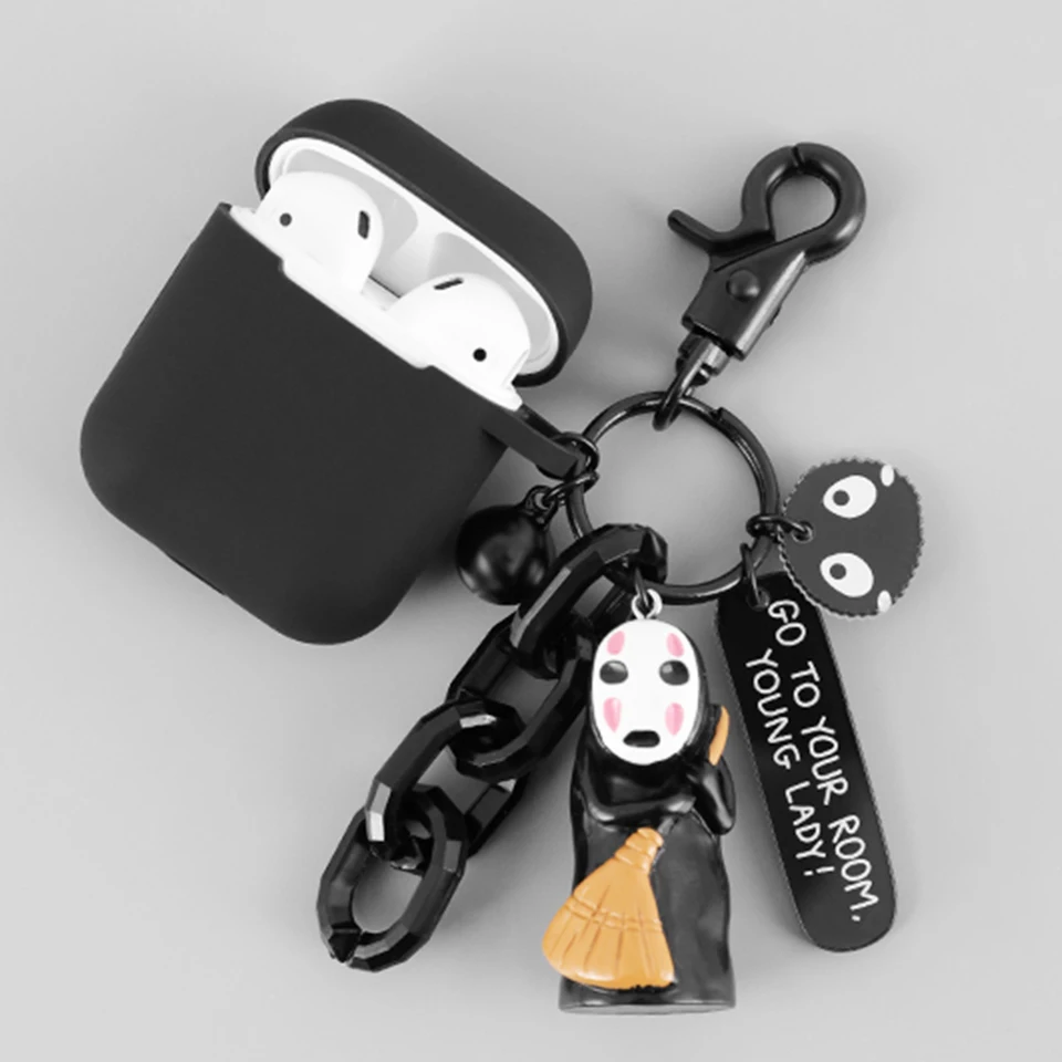 Милый японский мультфильм кукла силиконовый чехол для Apple Airpods аксессуары Bluetooth наушники коробка сумка гарнитура защитный чехол Брелок