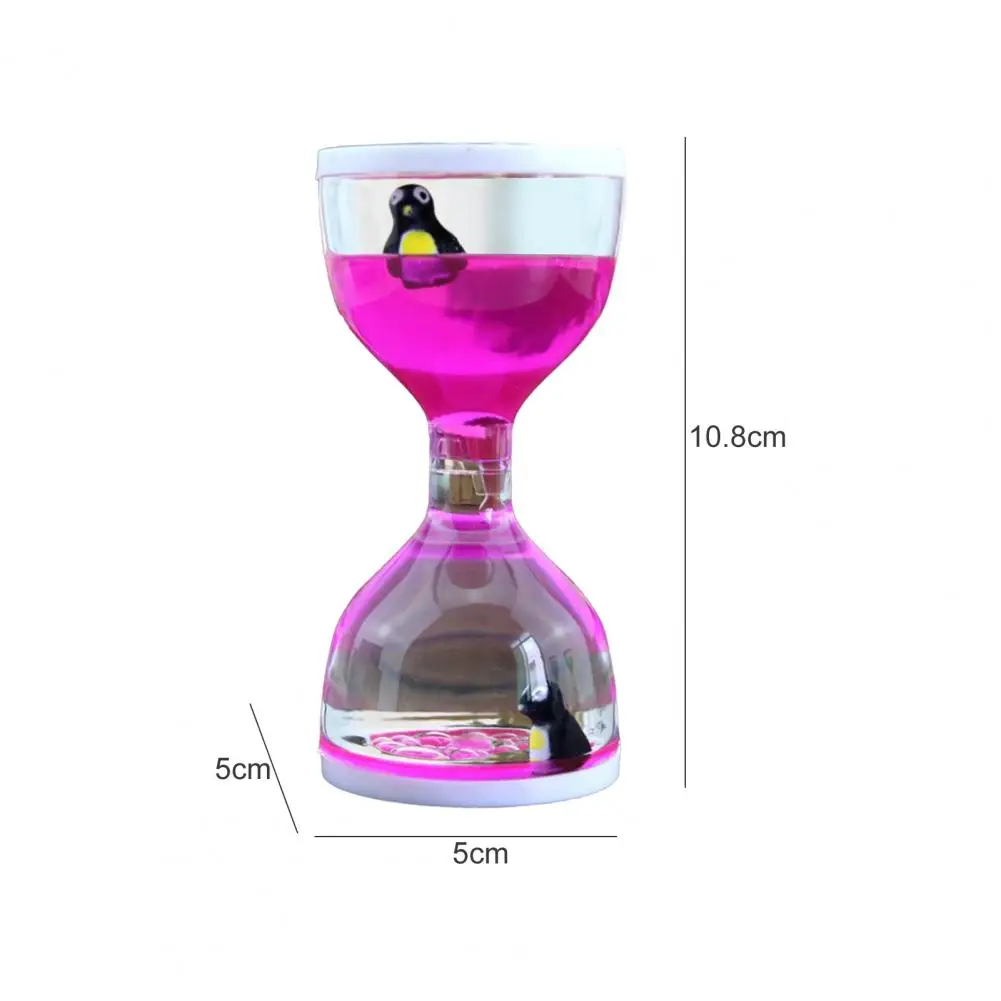 Animal Timer Sandglass Exquisite Leak-Proof Joyful Moving Drip Oil Hourglass Model Liquid Motion Bubble Desk Toys Gifts