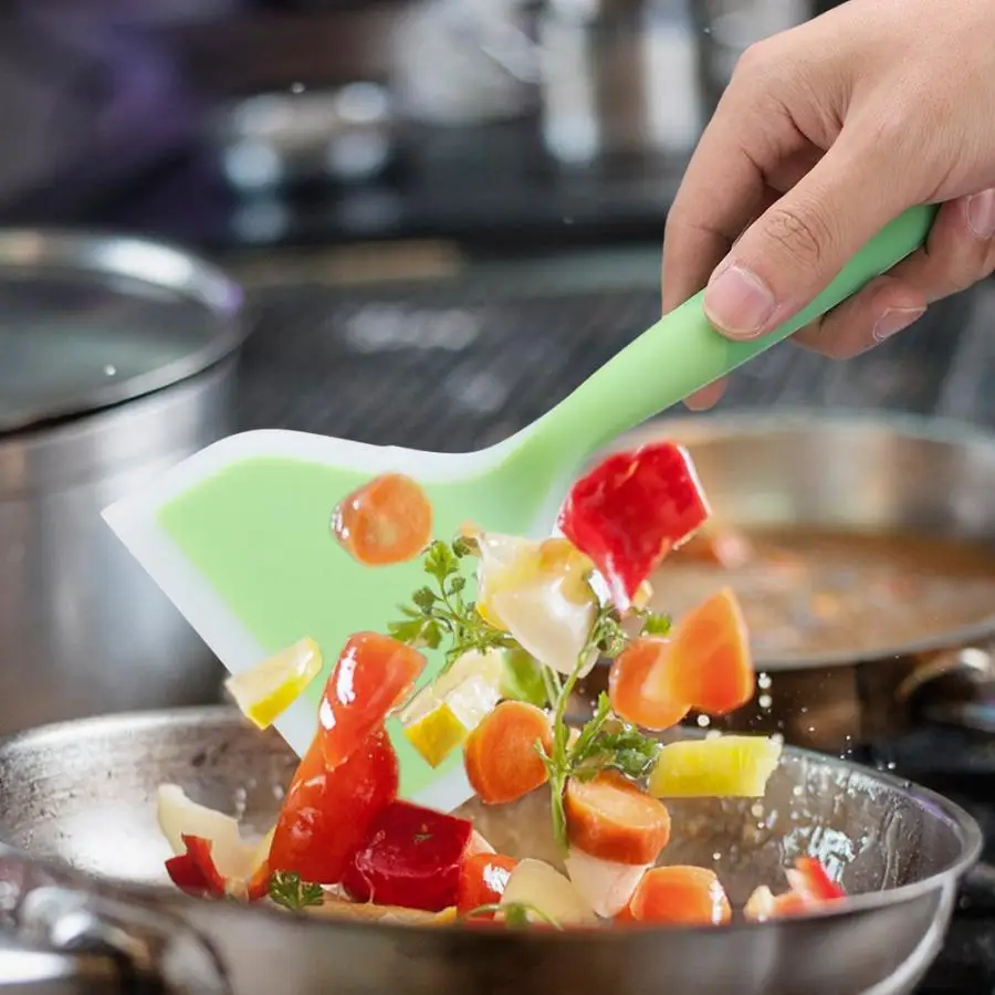 Домашняя Пищевая силиконовая кухонная лопатка прочная теплоизоляция широкий рот антипригарная Лопата кухня, кухонная утварь