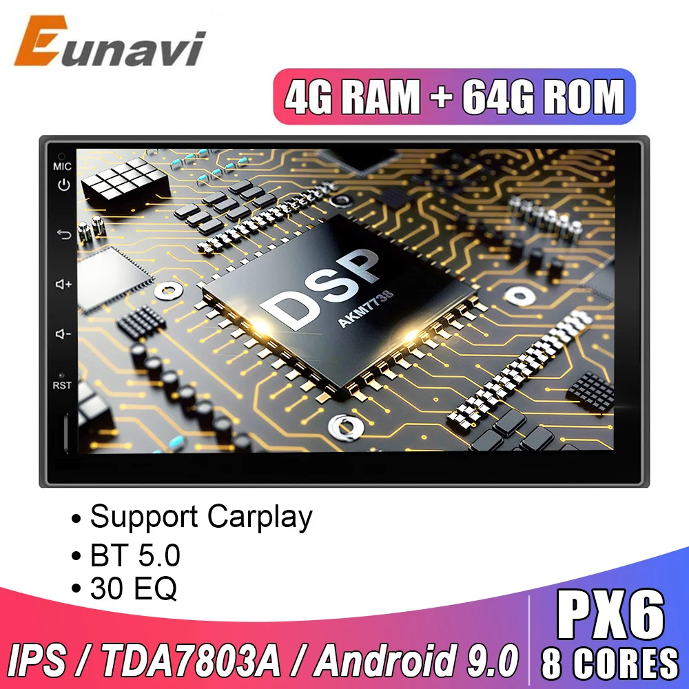 Eunavi Doppel 2 Din 7'' Android 9,0 Universal Auto Radio Stereo GPS Navigation In Dash Video WIFI 2din BT touch bildschirm DSP IPS Eunavi Doppel 2 Din 7'' Android 9,0 Universal Auto Radio Stereo GPS Navigation In Dash Video WIFI 2din BT touch bildschirm DSP IPS