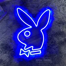 

ZPL Custom Playboy Bunny LED Neon Sign Light Wall Decor For Bar Living Room Interior Design Neon LED Night Lights Gift Friend