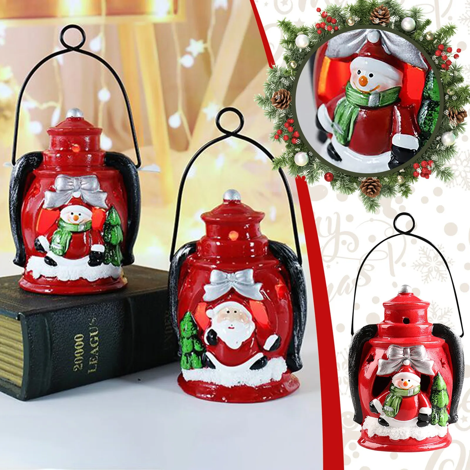 Новый Год 2022 Santa Claus Snowman Led Glowing Night Light Christmas  Decoration Home Decor Decoration Noel Для Дома - AliExpress