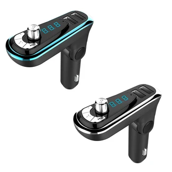 

Wireless Bluetooth FM Transmitter Hands-free Car Kit Dual USB Car Charger Radio Modulator o MP3 Music Player
