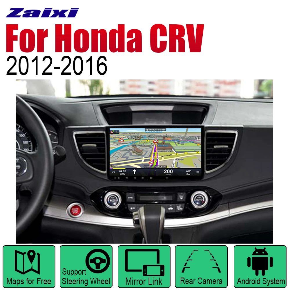 Автомагнитола ZaiXi 2 Din Android Автомобильный плеер для Honda CRV 2012~ gps Навигация BT Wifi карта мультимедийная система стерео