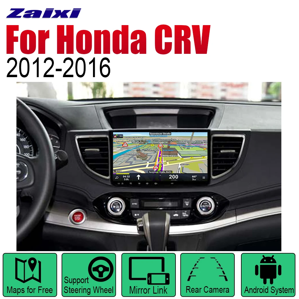 Автомагнитола ZaiXi 2 Din Android для Honda CRV 2012 ~ 2016 GPS навигация BT Wi Fi карта мультимедийная
