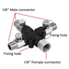 3-Way Airbrush Air Hose Adapters Splitter Manifold Airbrush Accessories Multi Use Airbrush Fittings 1/8" with Adjust Knob Valve 3