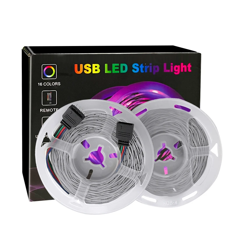 Светодиодная ленсветильник USB 5050 водонепроницаемая гибкая лента RGB 5 м 10 20 с