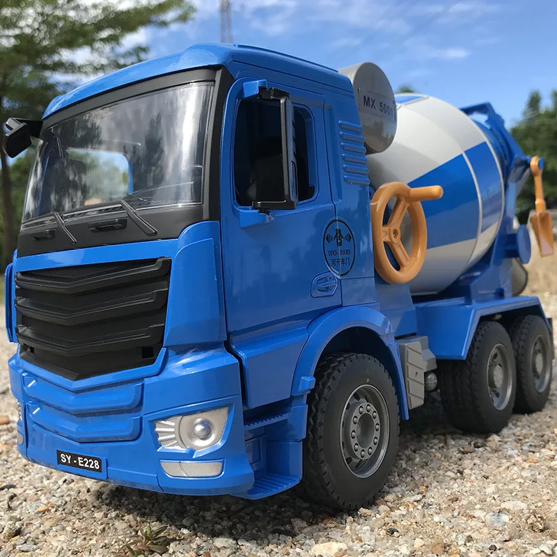 

Double e Children Cement Truck Mixer Truck Toy Large Size Boy Inertia Concrete Engineering Tanker Model