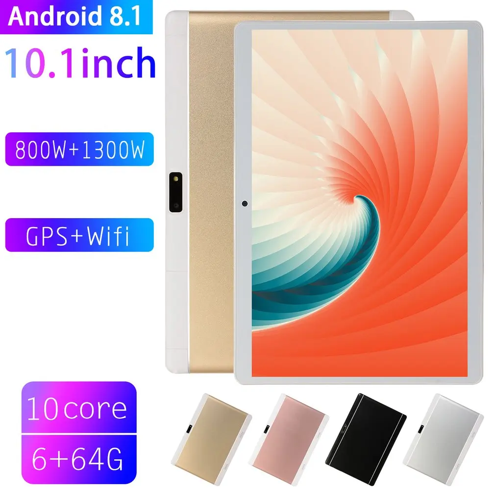 10.1 Inch Tablet tablet PC Android 8.10 Version Super tablets Ram 6GB Rom 64GB WiFi GPS 10.1 tablet