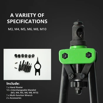 

Aluminum Alloy Riveting Gun Nail Grab Riveting Gun Pliers Rivet Gun Hand Tool Nut Rivet For M3 M4 M5 M6 M8 Nut