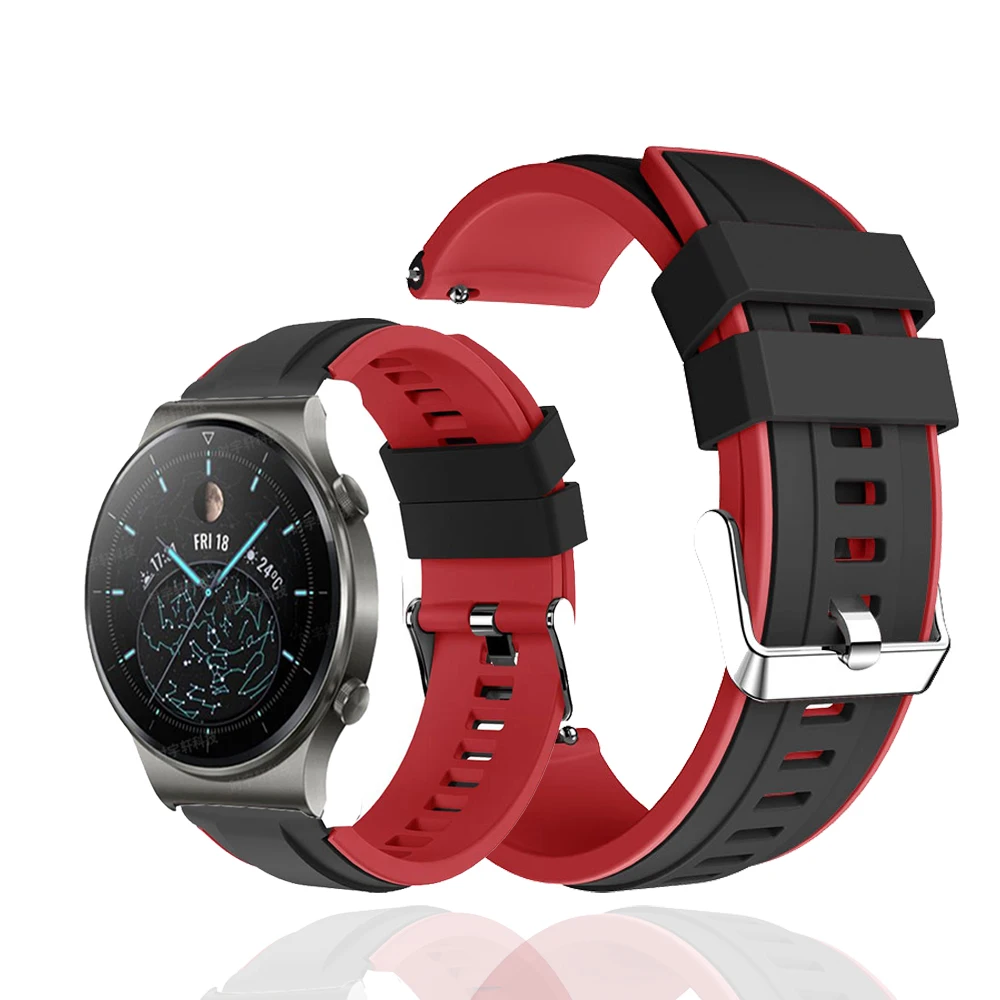 22mm zápěstí popruhy pás pro Huawei hodinky GT 42mm 46mm chytré hodinky řemen pro Huawei hodinky GT 2 GT2 46mm kapel sport pás náramek