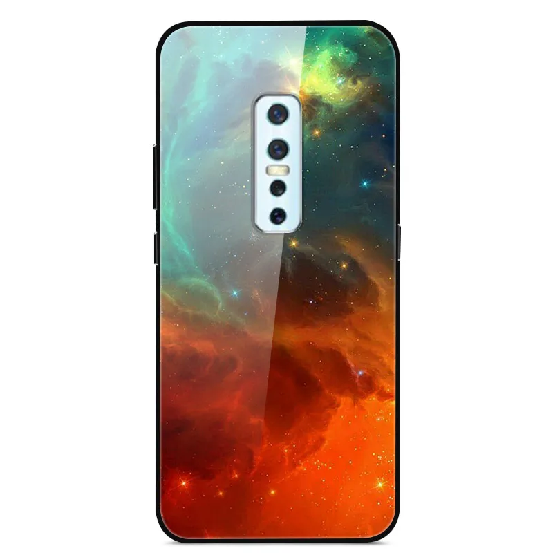 ДЛЯ Vivo V17 Pro Чехол закаленное стекло планета Космос крышка стеклянная задняя крышка для Vivo V17 Pro Coque оболочка для Vivo V17Pro V17 Pro
