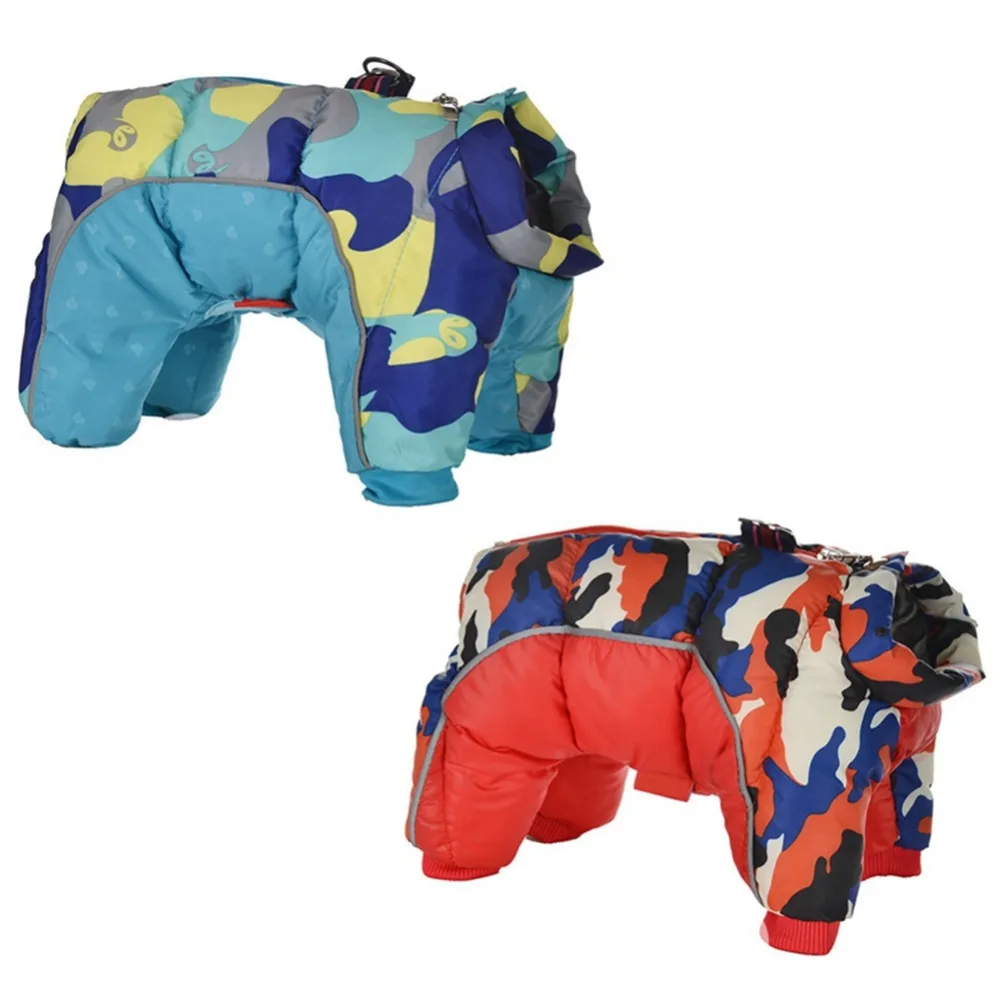 Winter Pet Dog Coat Jacket Thicken Warm Dog Clothes Waterproof Reflective Puppy Jumpsuits French Chihuahua Bulldog Clothes