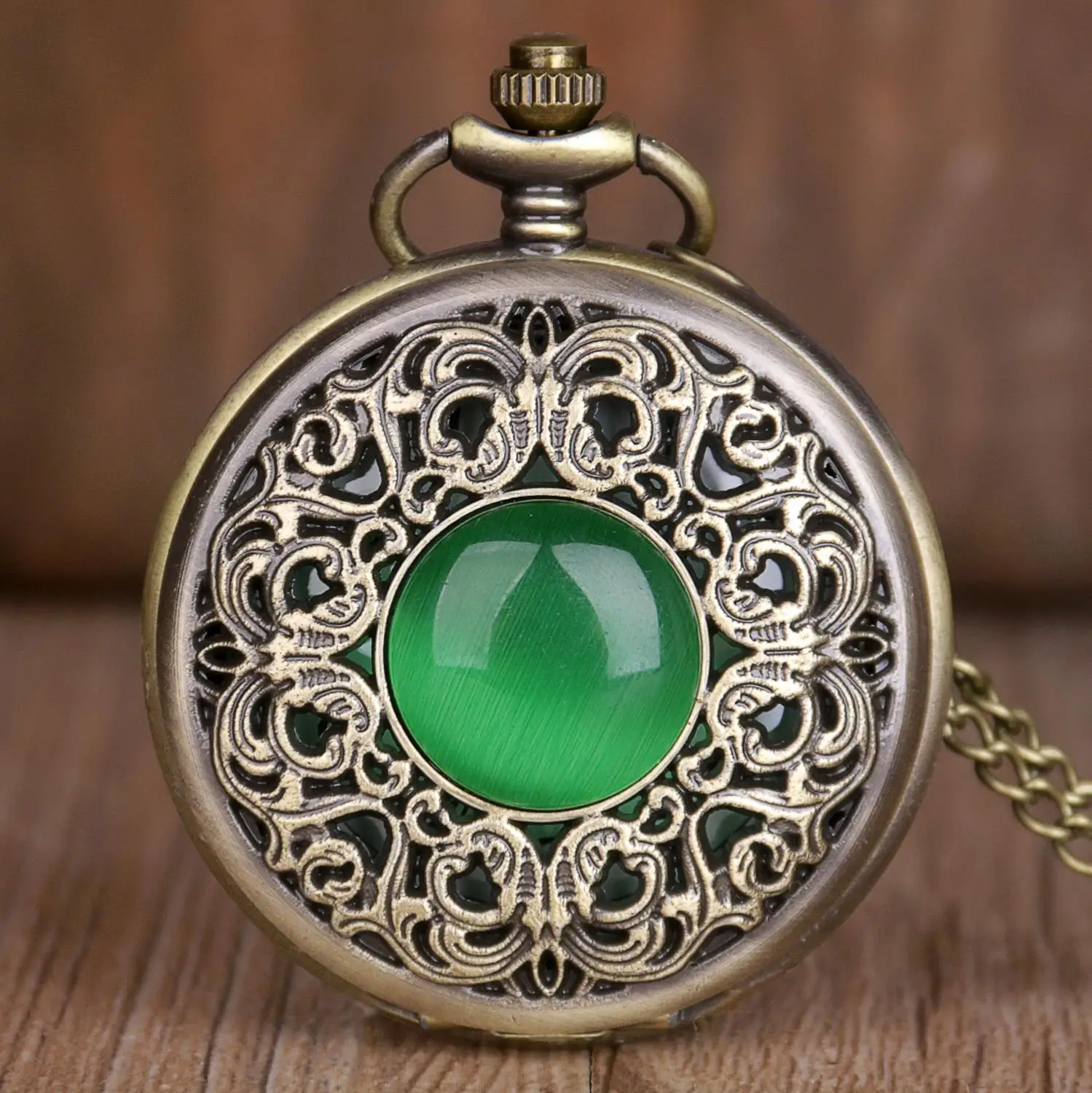 Новое поступление карманные часы Сапфировая бронза Подвеска Ожерелье кварцевые часы с цепочкой 37,5 см аксессуар подарки