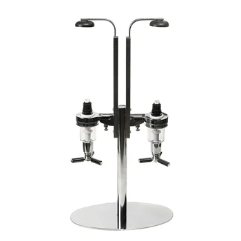 

Double Bottle Liquor Dispenser Stand Drink Wine Dispenser Drinkware Set