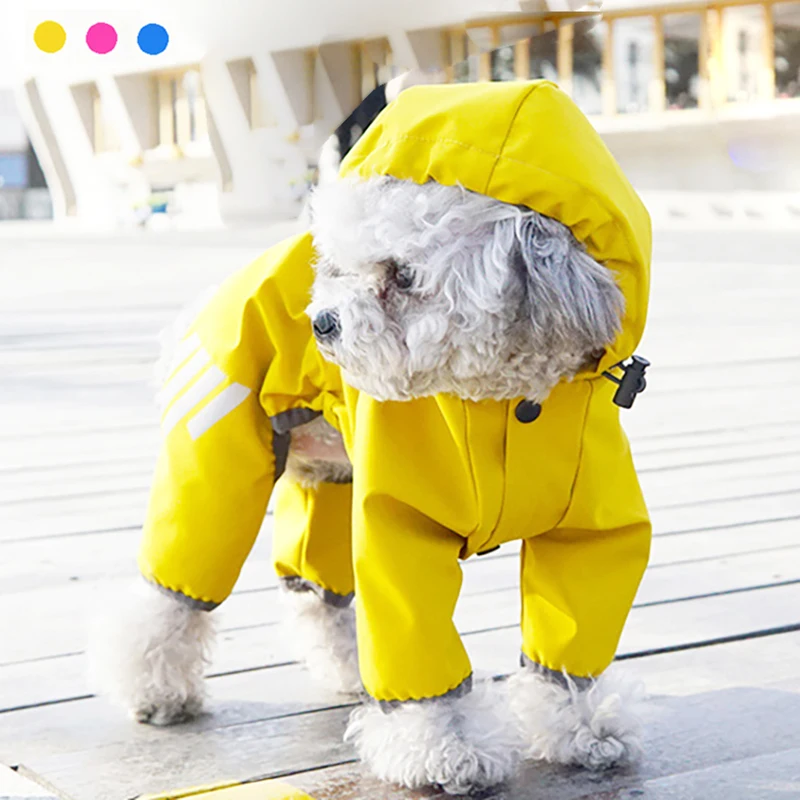 Pet Dog Raincoat Waterproof Fashion Outdoor Jumpsuit Clothes