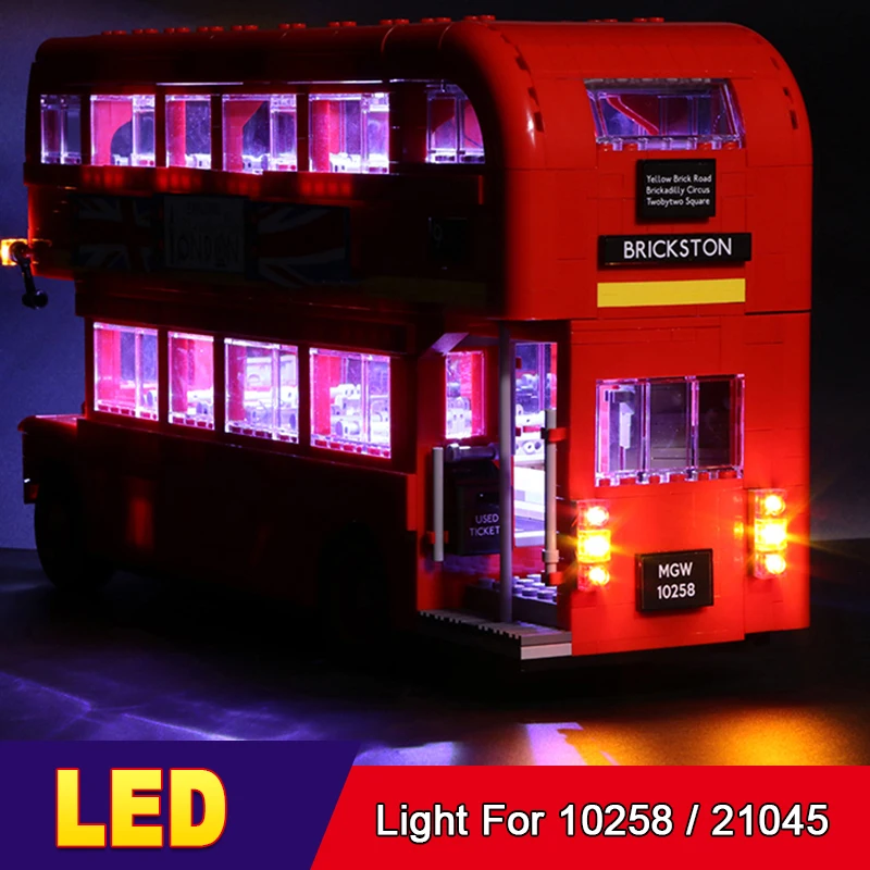 

Led Light For 10258 London bus Building bricks Compatible 21045 Creator City technic Blocks Toys (only light)