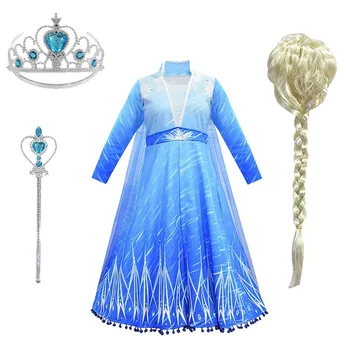 

Fancy Dress For Girls Anna Elsa Costume Christmas Kids Dresses Halloween Carnival Girl Dress Cosplay Children Dresses