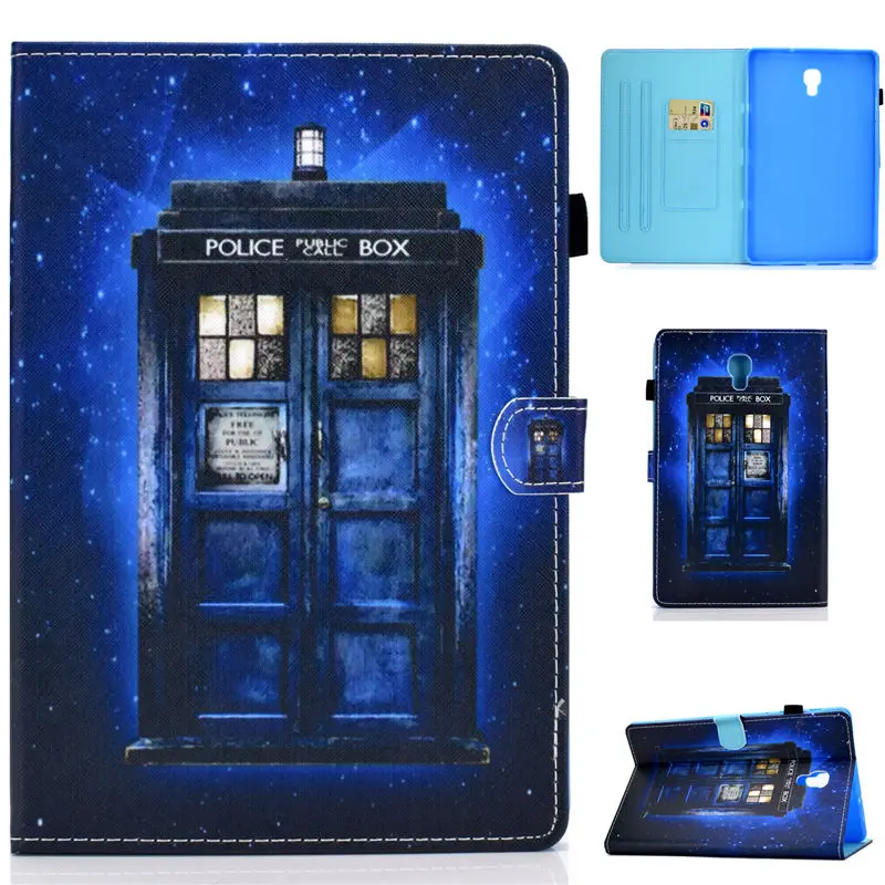 S041 SM-T590 чехол для Samsung Galaxy Tab A A2 10," T590 T595 T597 SM-T595 Smart Cover Funda мультяшный Кот флип-чехол+ подарок - Цвет: S041