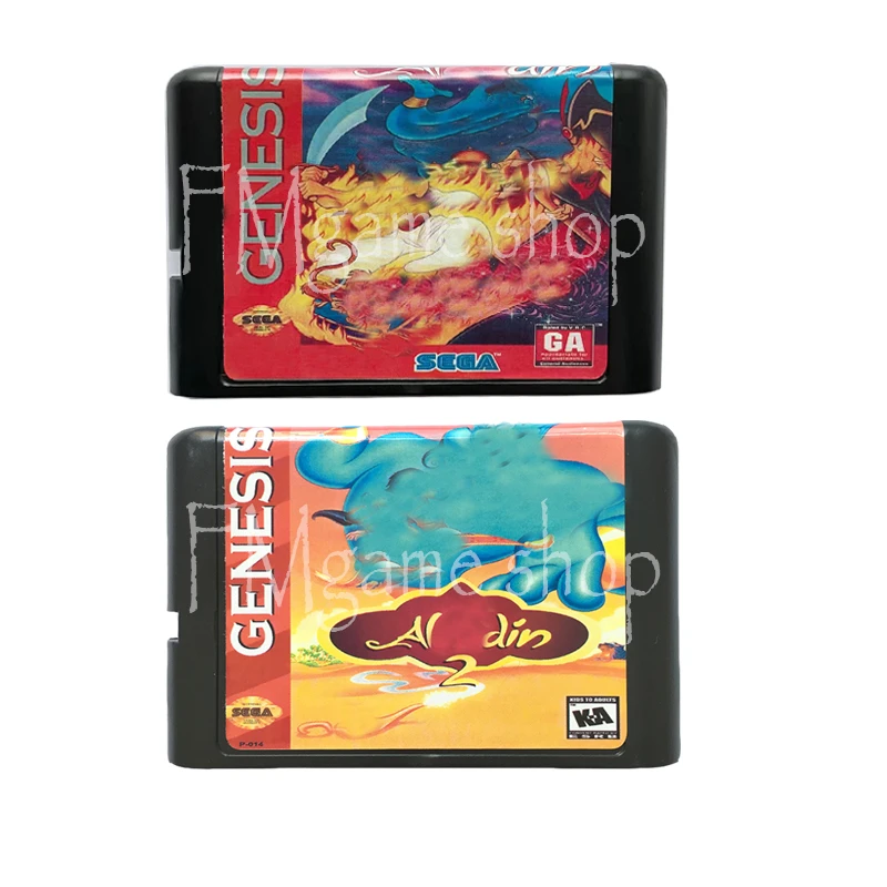 Aldin 1 Aldin 2 Sticker 16 bit SEGA MD Game Card Memory Card for Sega Mega Drive for Genesis Megadrive Card