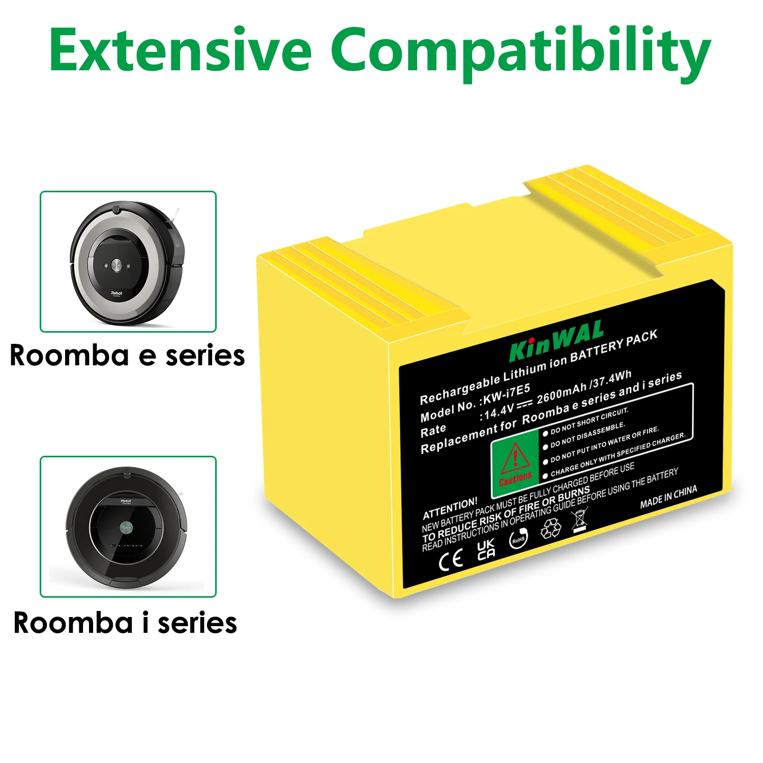 udsultet Udgående Centrum Replacement Lithium Ion Battery For Irobot Roomba E Series, E5, E6, I  Series, I7, I7 +, I8, 5150 E5150 E515020 E5152 E5154 E5158 - Rechargeable  Batteries - AliExpress