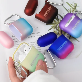 

Upgraded Version 1/2 Protective Cover Hard Shell Suitable For Airpods Bluetooth Headset Cover With Carabiner Injection Process