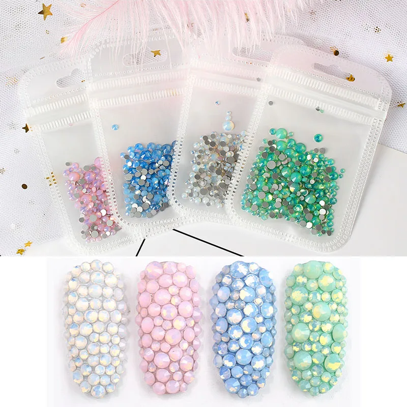 

Nail glass Rhinestones Color Irregular Beads Nails Art Accessories Colorful DIY Decals Decorations 3D Design Gems Crystal Stones