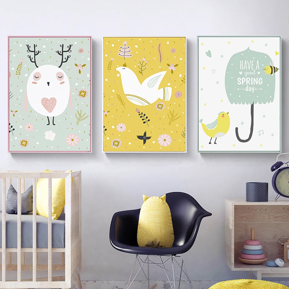 

Nordic Sparrow Birds Posters And Prints Wall Art Canvas Painting Wall Pictures For Living Room Decoration Maison