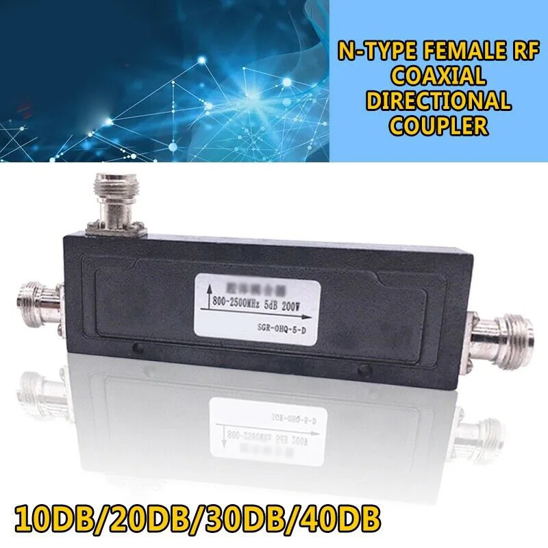Направленный соединитель 800-2500 МГц 200W10dB~ 40dB n-тип женский радиочастотный коаксиальный инструмент части поставки