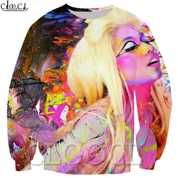 

CLOOCL Sweatshirt Nicki Minaj Rapper Singer Autumn Newest Men/Women Streetwear Outerwear 3D Print Crewneck Casual Hip Hop