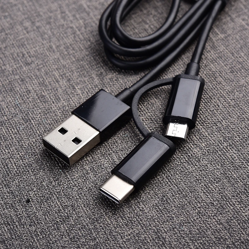 Xiao mi 2в1 USB кабель mi cro USB-Type C Быстрый зарядный кабель для mi A1 5 6 SE Red mi Note 3 5A 6 6A mi 8 9 9T cc9