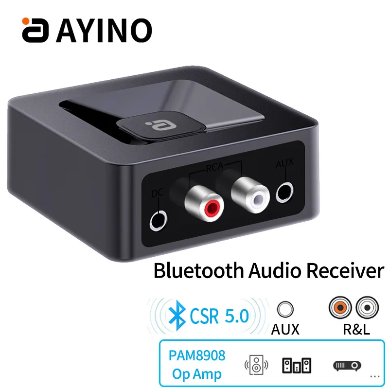 

Bluetooth 5.0 Audio Adapter for Music Streaming Sound System, Wireless with Smartphones and Tablets, Wireless for Speakers MR230