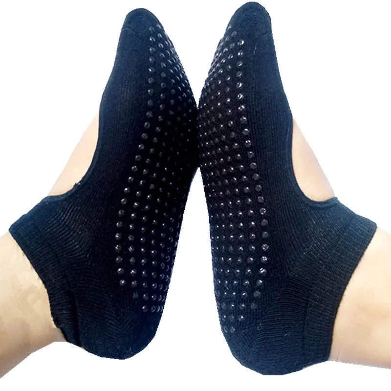 

Wholesale round-Toe Yoga Socks Supply Thick Looped Pile Backless Knitted Socks Cotton Fitness Sweat Absorbing Deodorizing Slip S