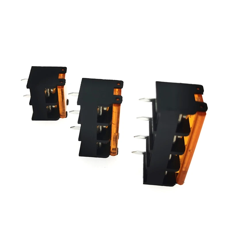 30Pcs 피치 9.5mm 배리어 스크류 PCB 터미널 블록 스트레이트 핀 2/3/4/5/6/7/8/P Morsettiera 커넥터 (커버 포함) 46S-B 20A